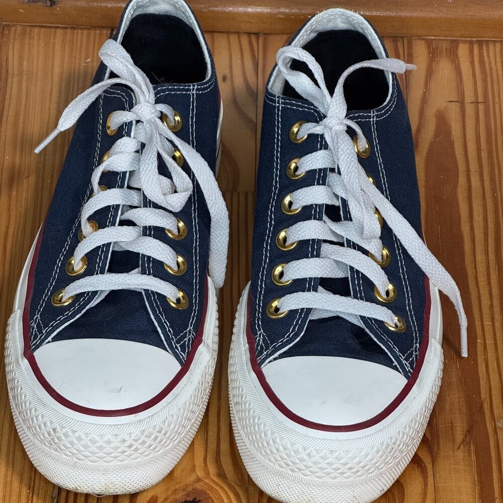 Chuck Taylor All Star Lift Platform Canvas By You - Navy/Red - Size 5.5